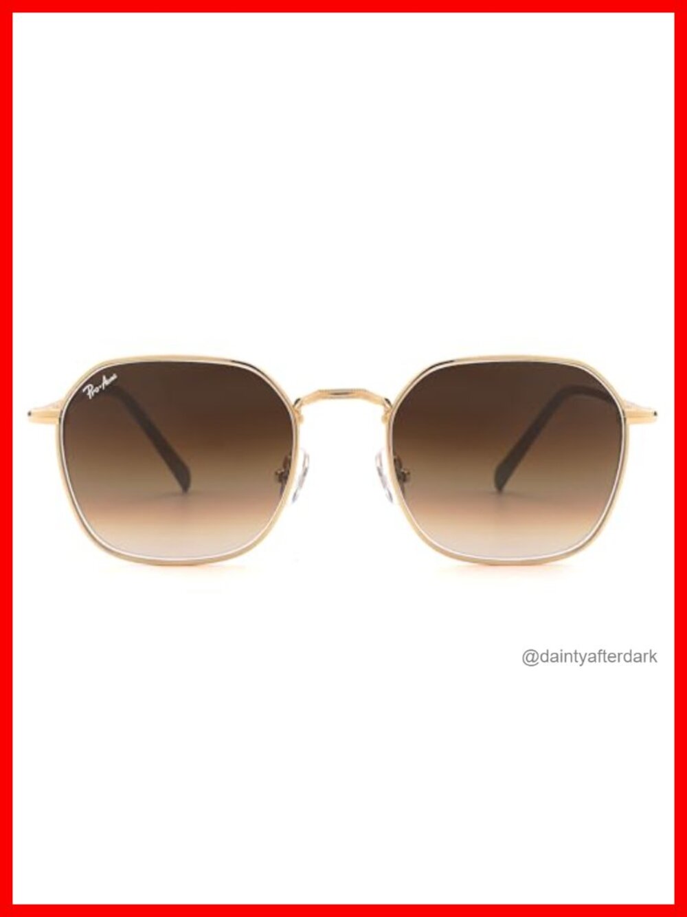 Hexagonal Sunglasses Real Glass Lens UV400 Anti-Glare Metal Frame Retro